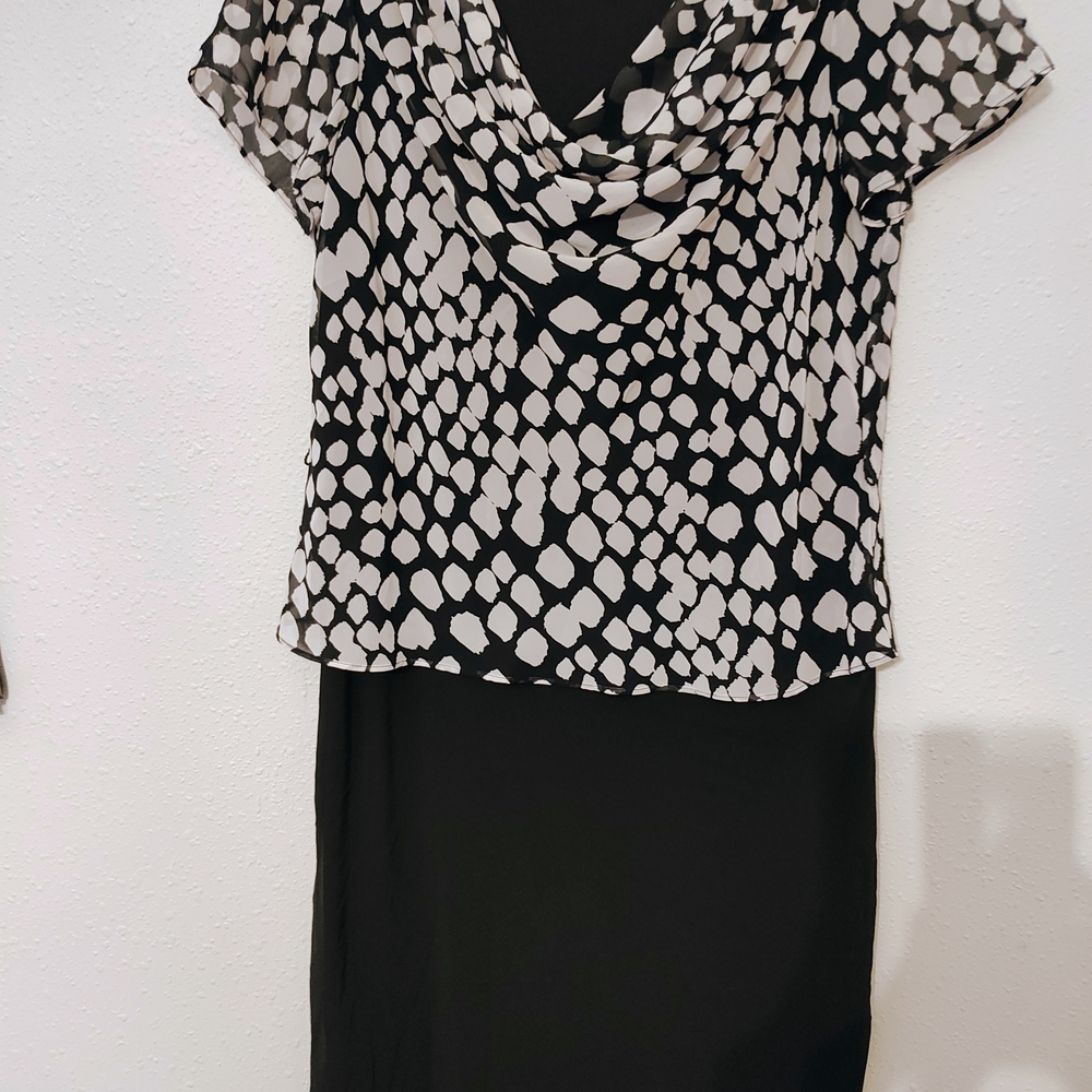 Black and White Patterned Dress